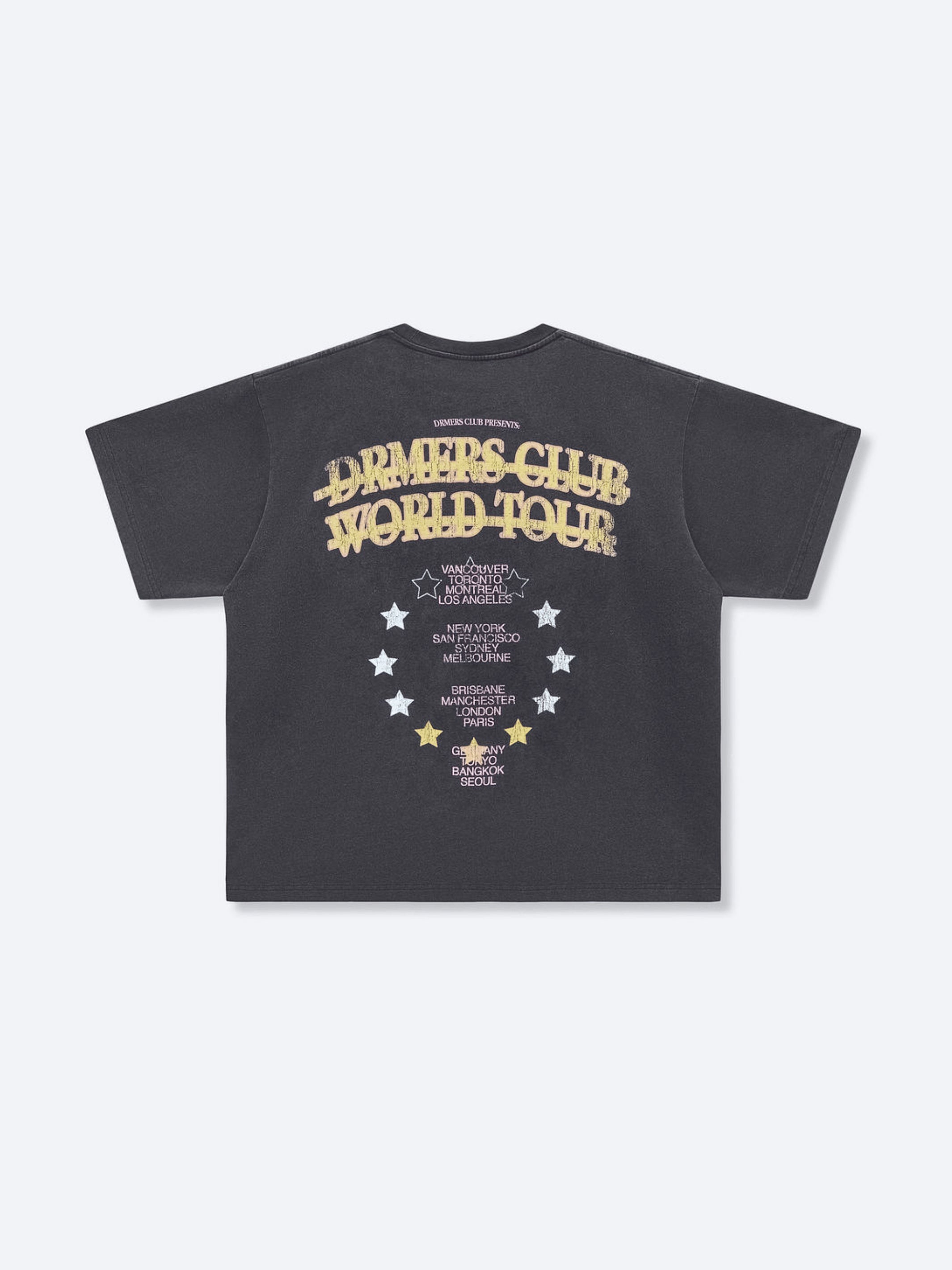 WORLD TOUR TEE - VINTAGE BLACK – DRMERS CLUB