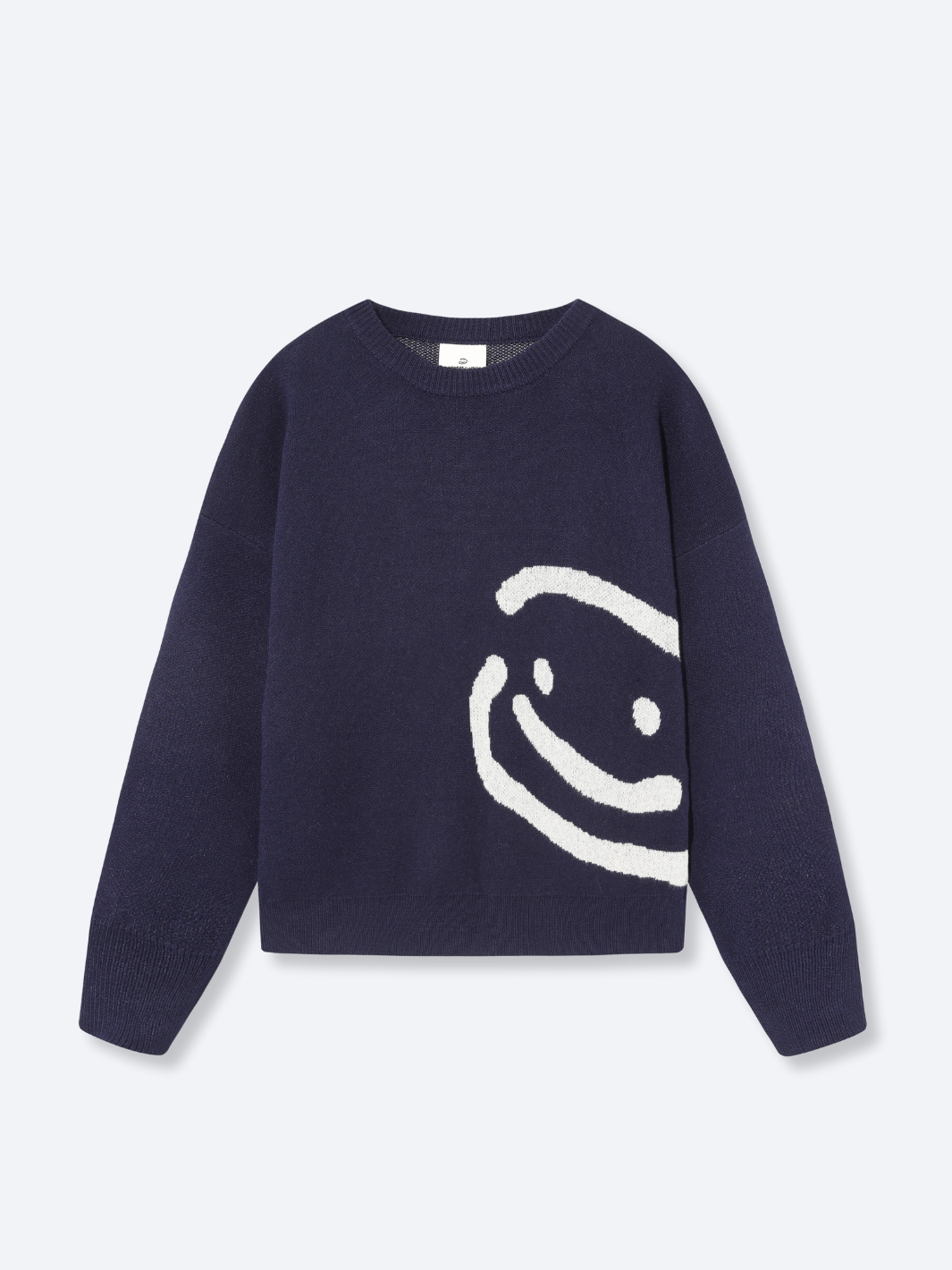 smiley logo knit - navy blue