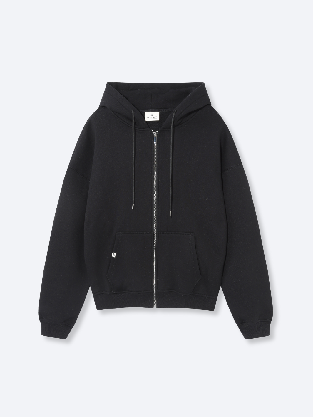 Black sweatshirt zip up discount
