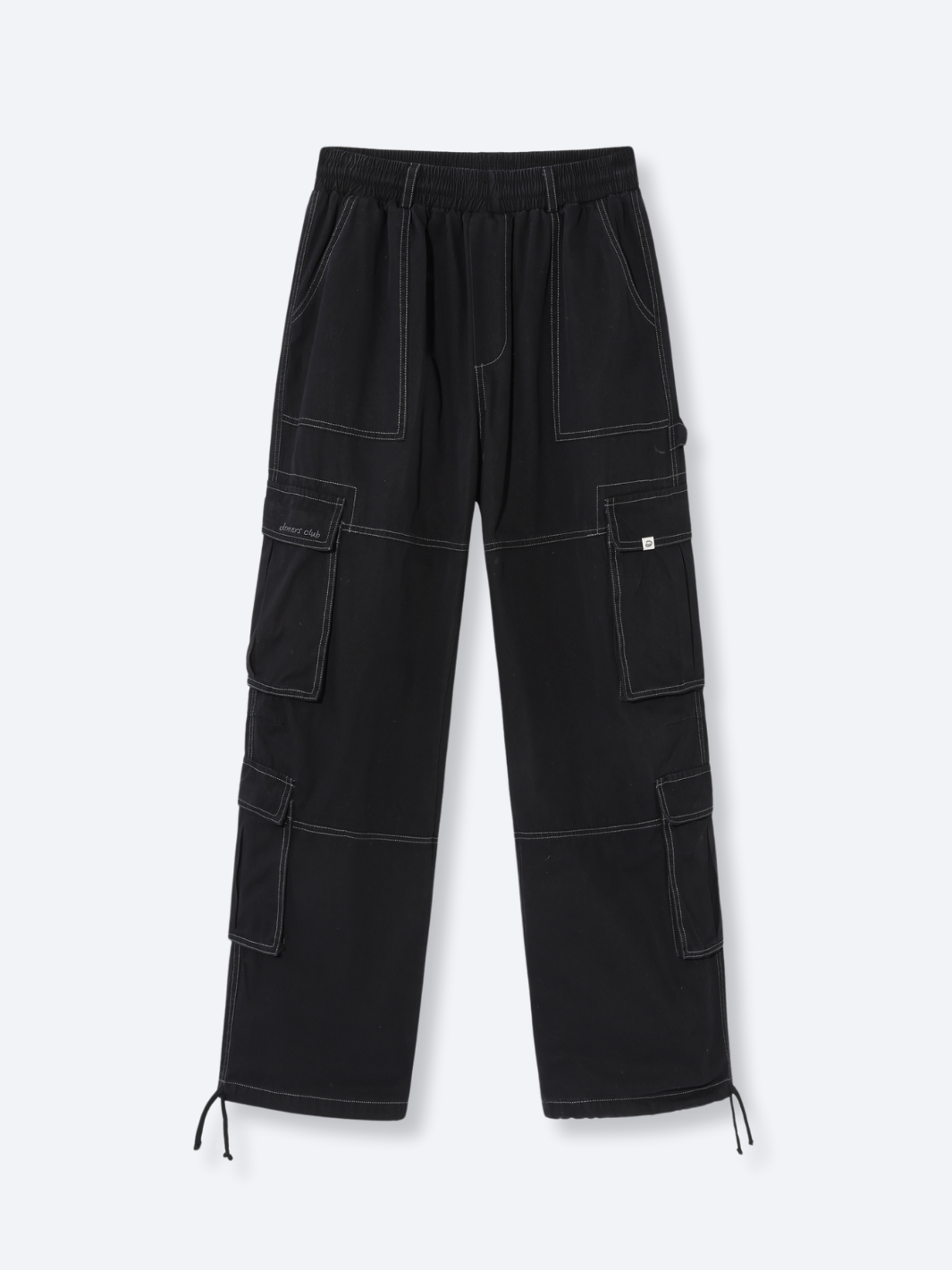 CARGO JOGGER ENZYME WASHED TROUSER BLACK