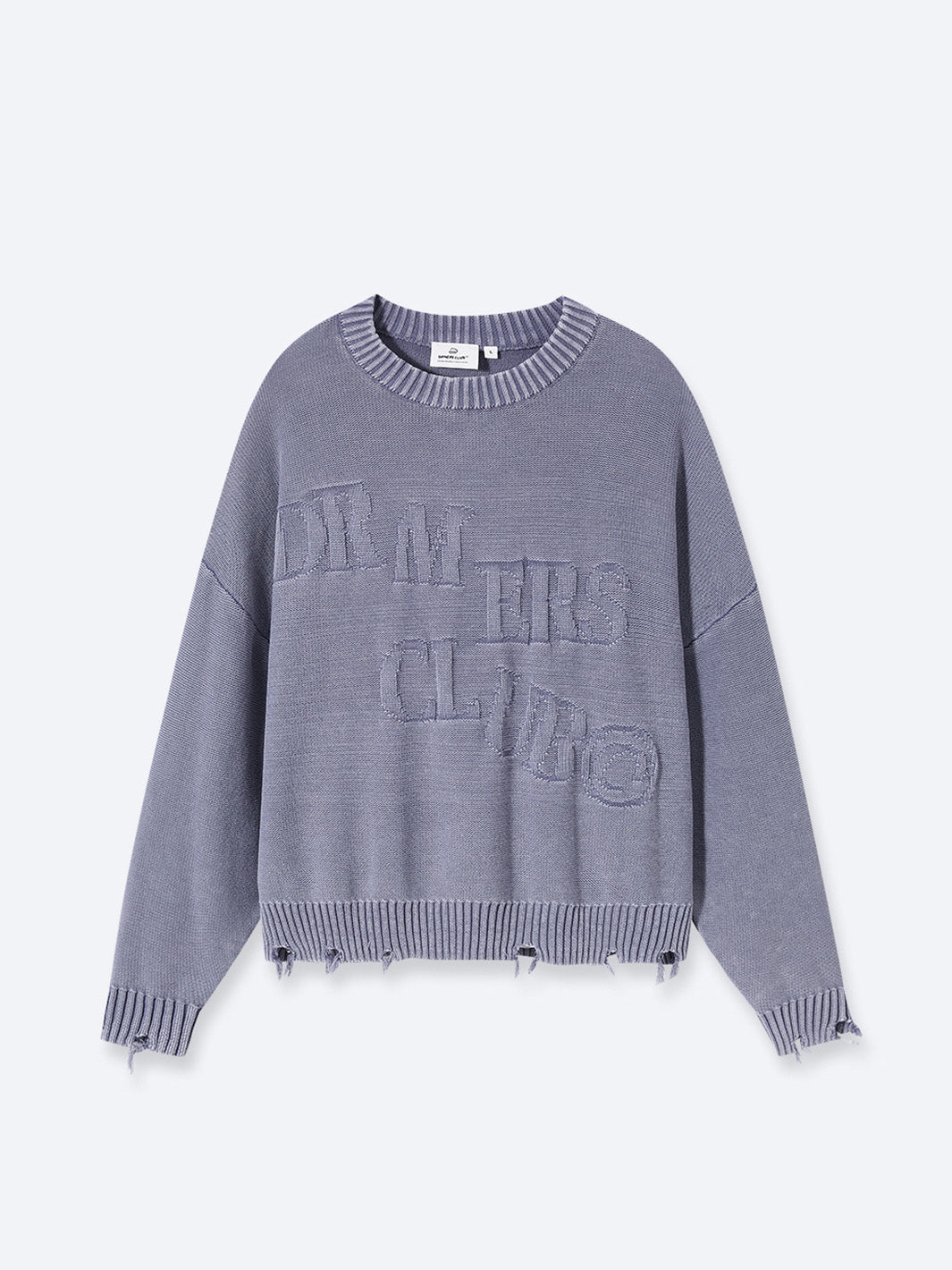 FALLING LETTERS KNIT - WASHED PURPLE – DRMERS CLUB