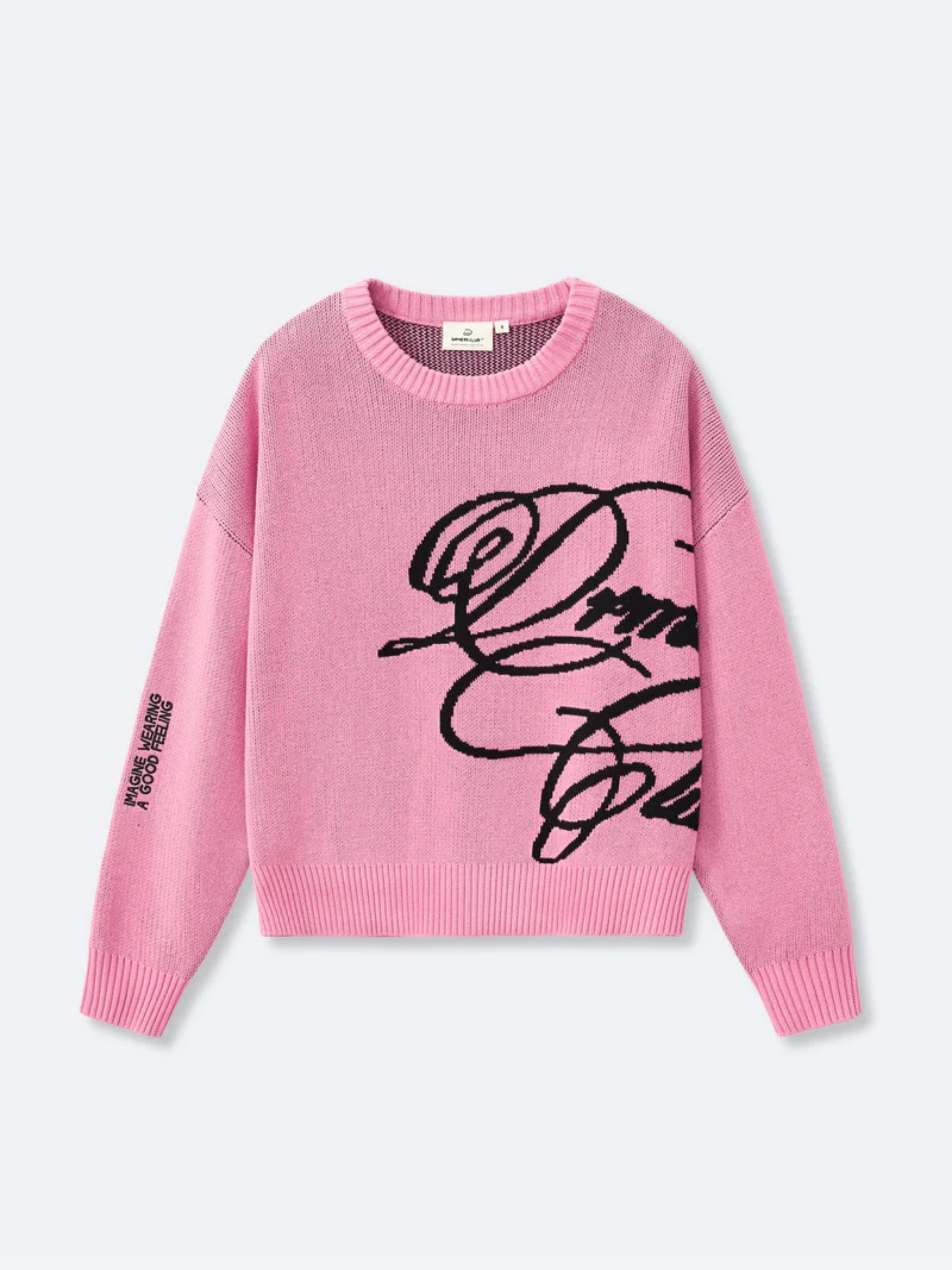 WEi ヨハン 直筆サイン入り ポラロイド JUMPUP ピンクニット CURSIVE TEXT KNIT - HOT PINK – DRMERS CLUB
