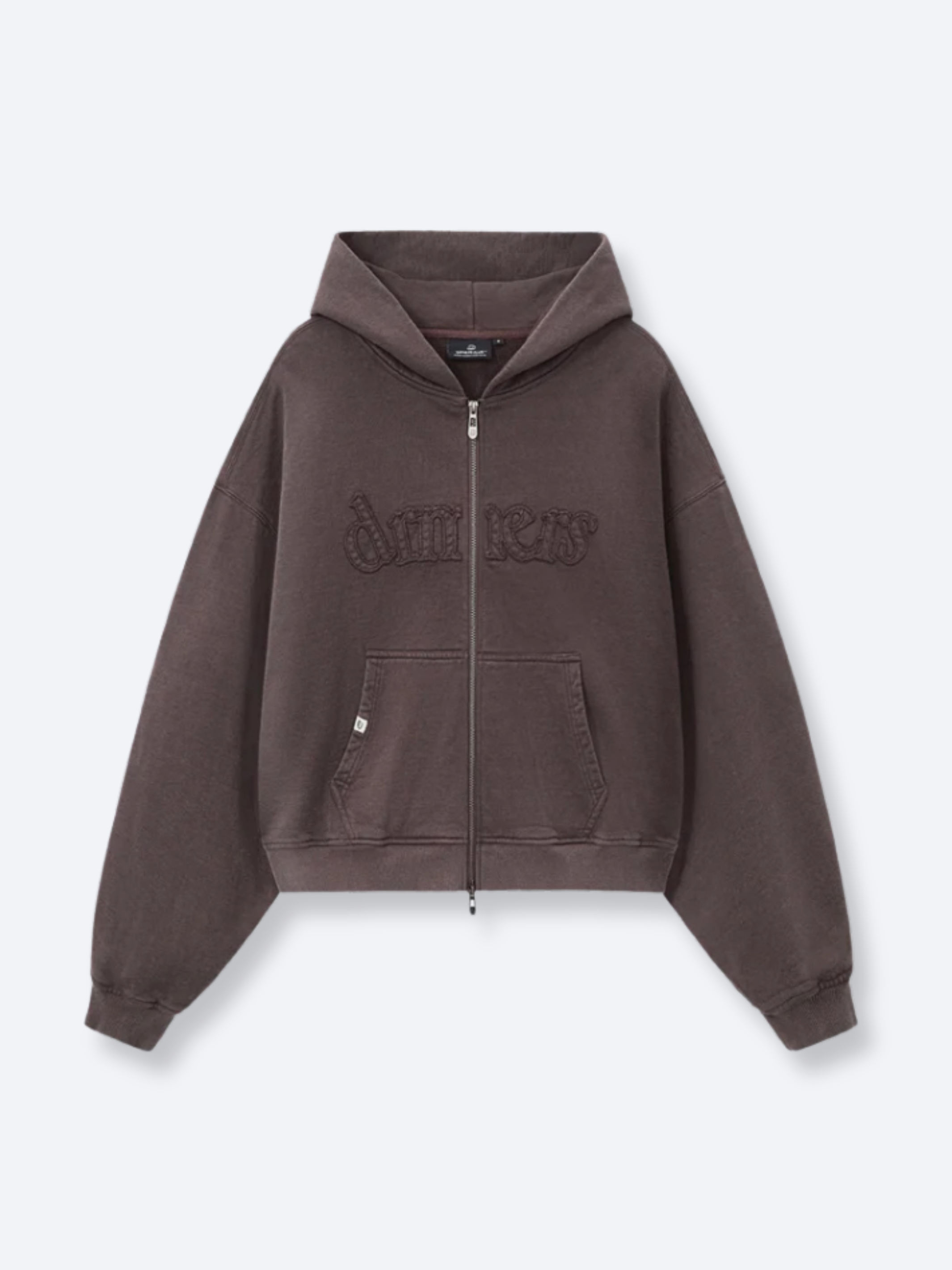 OLDMAN’STAILOR GARMENT DYE ZIP HOODIE Ninth Hall Angels Black Wash Thermal Zip Hoodie | Zumiez