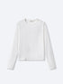 SLUB COTTON WOMENS LONGSLEEVE - WHITE