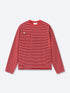 POCKET STRIPED LONG SLEEVE - RED