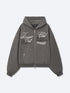 CURSIVE ZIP UP - DARK TAUPE