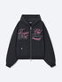 CURSIVE ZIP UP - BLACK