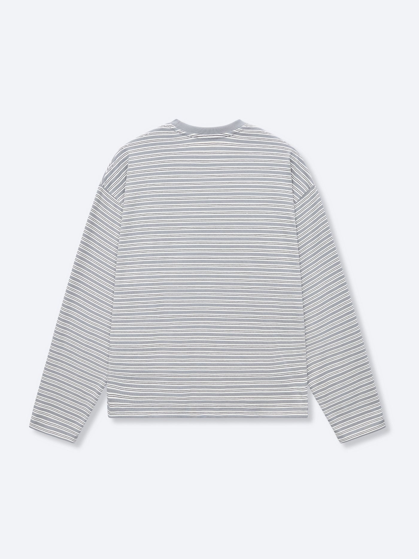 POCKET STRIPED LONG SLEEVE - LIGHT GREY – DRMERS CLUB
