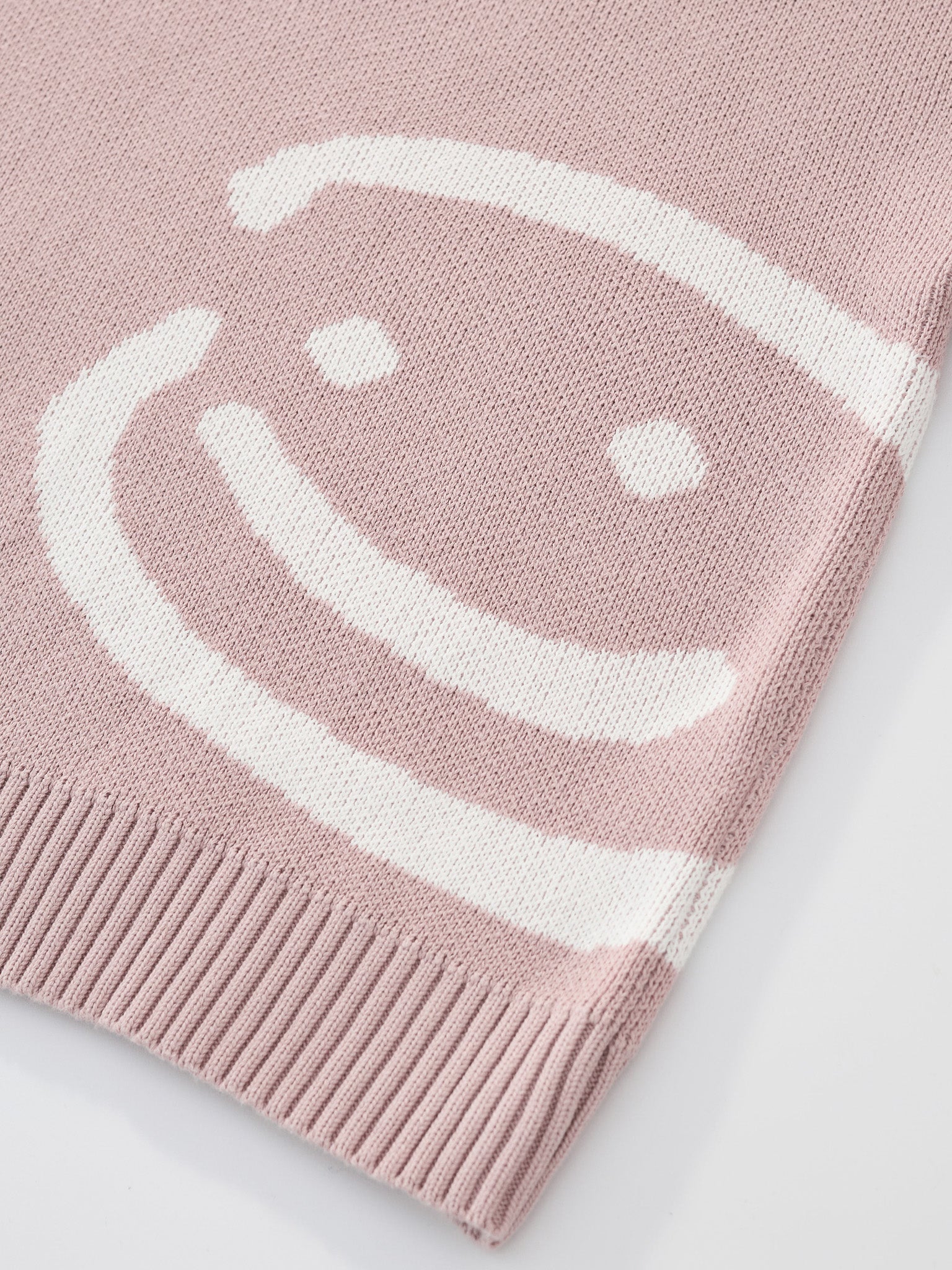 SMILEY LOGO KNIT - DUSTY PINK