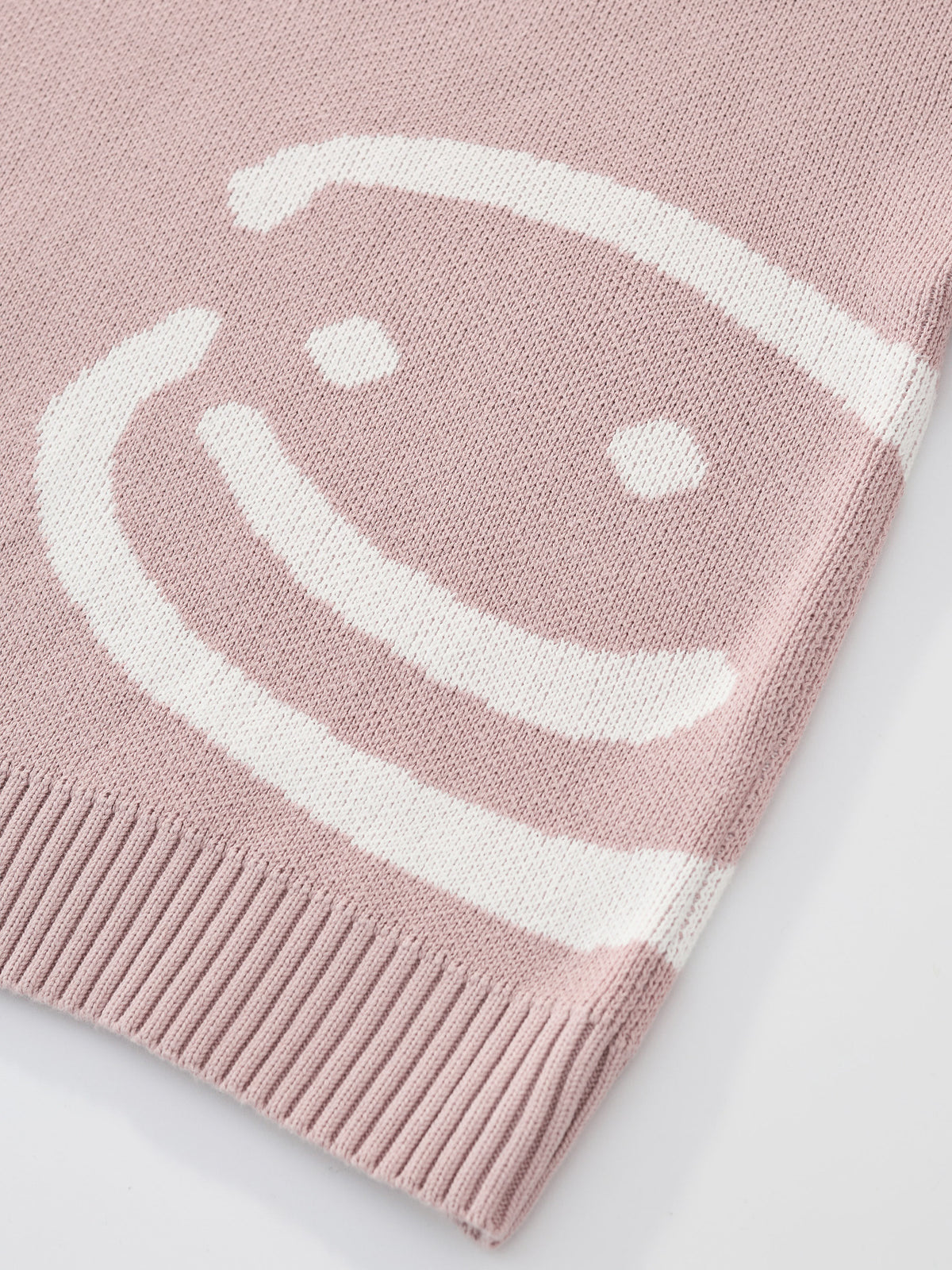 SMILEY LOGO KNIT - DUSTY PINK
