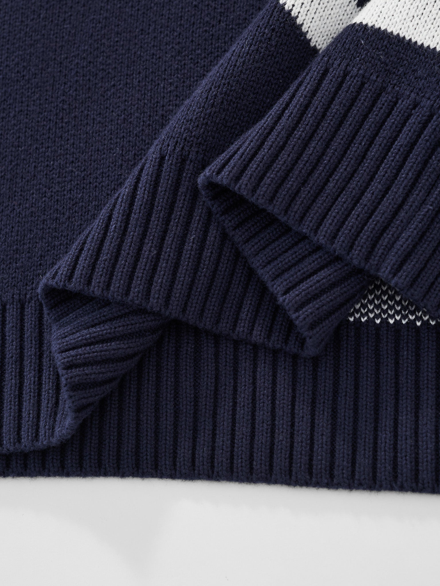 SMILEY LOGO KNIT - NAVY BLUE