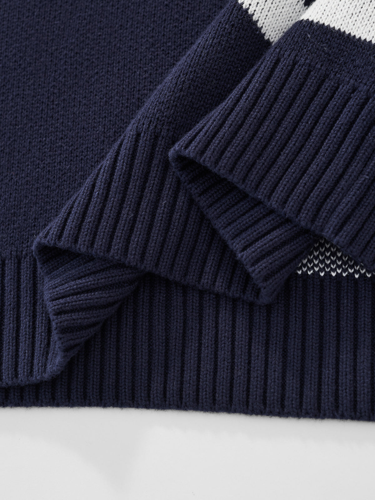 SMILEY LOGO KNIT - NAVY BLUE