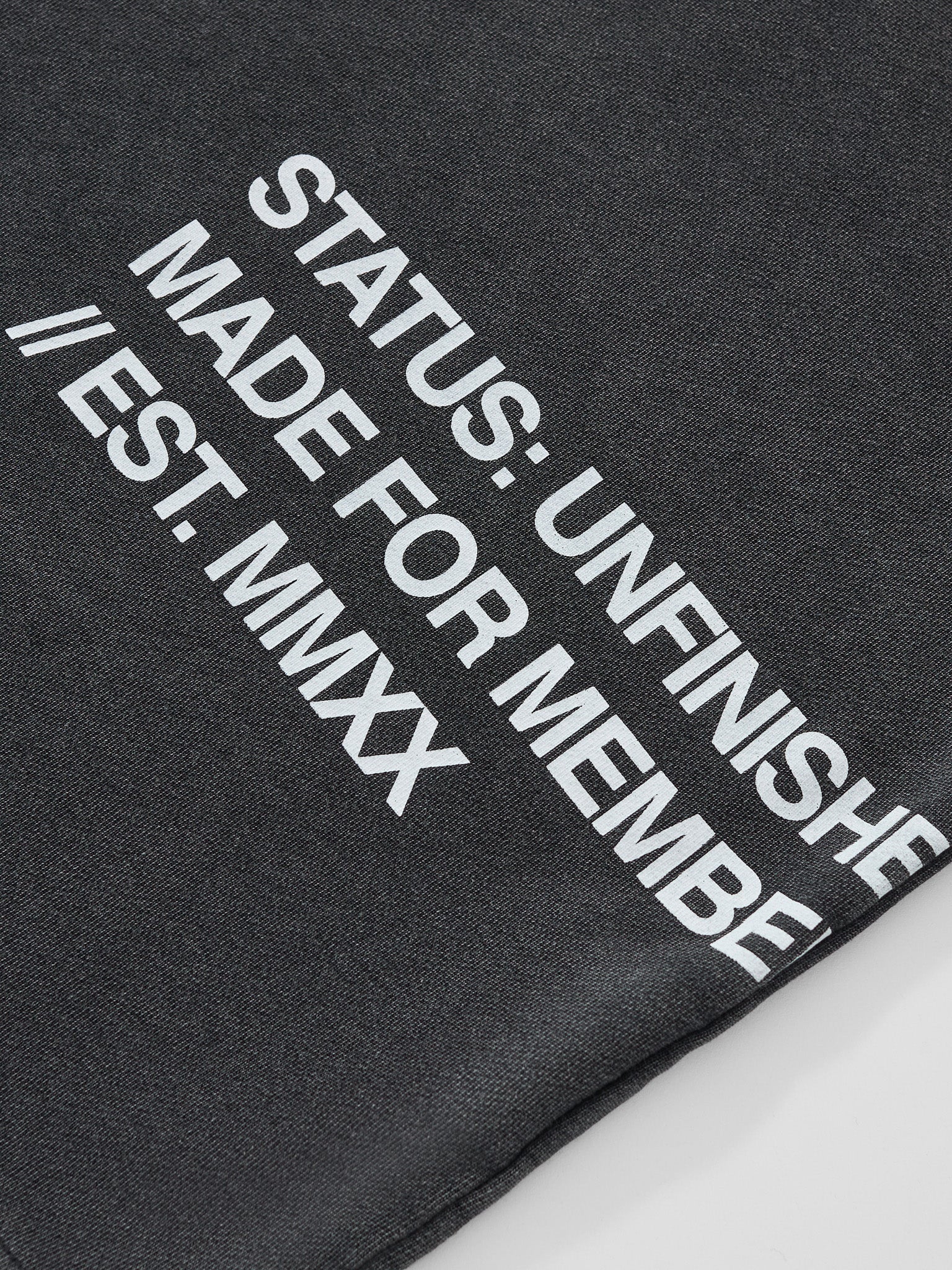 CUT OFF LAYERED TEE - VINTAGE BLACK