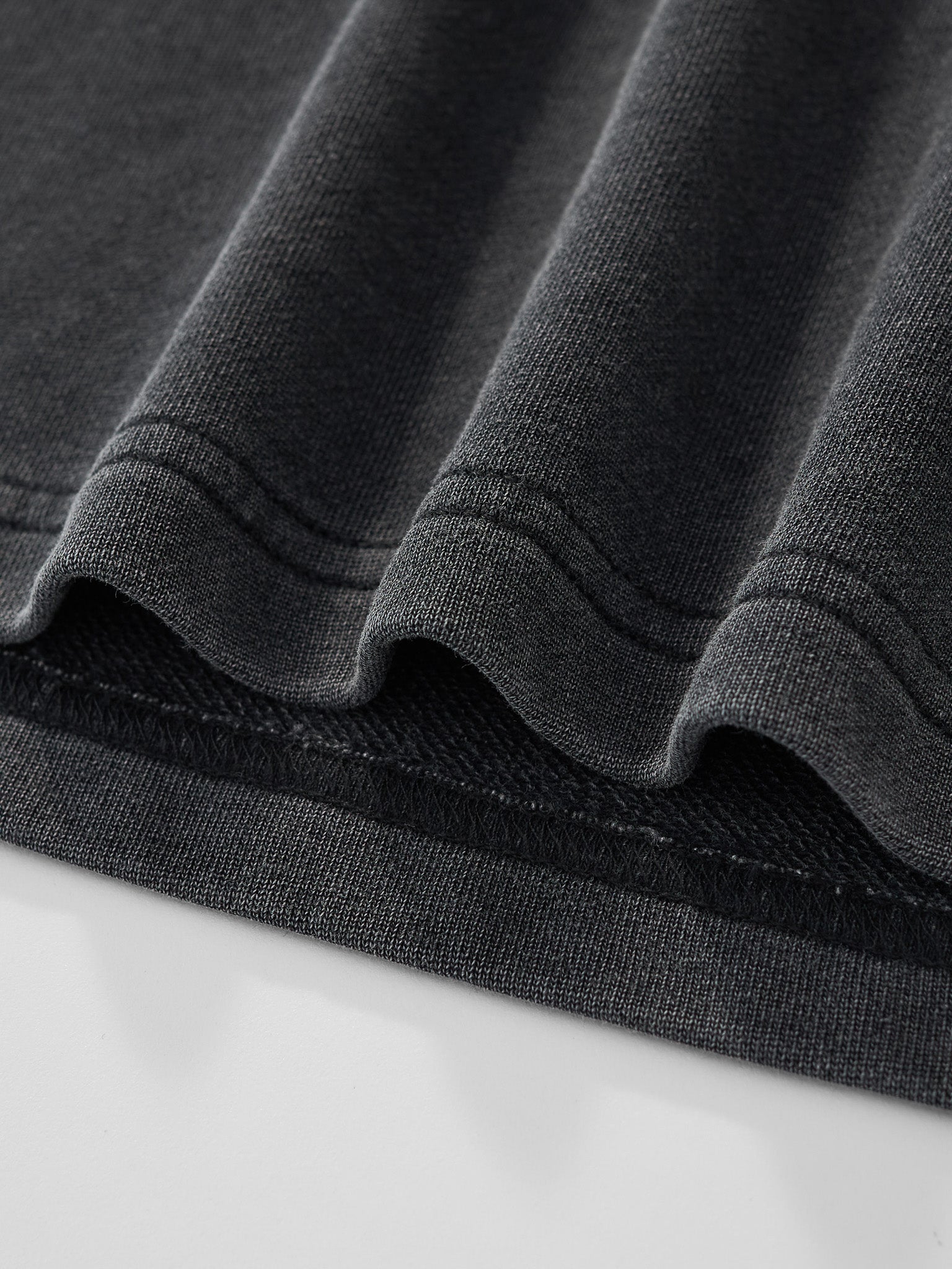 CUT OFF LAYERED TEE - VINTAGE BLACK