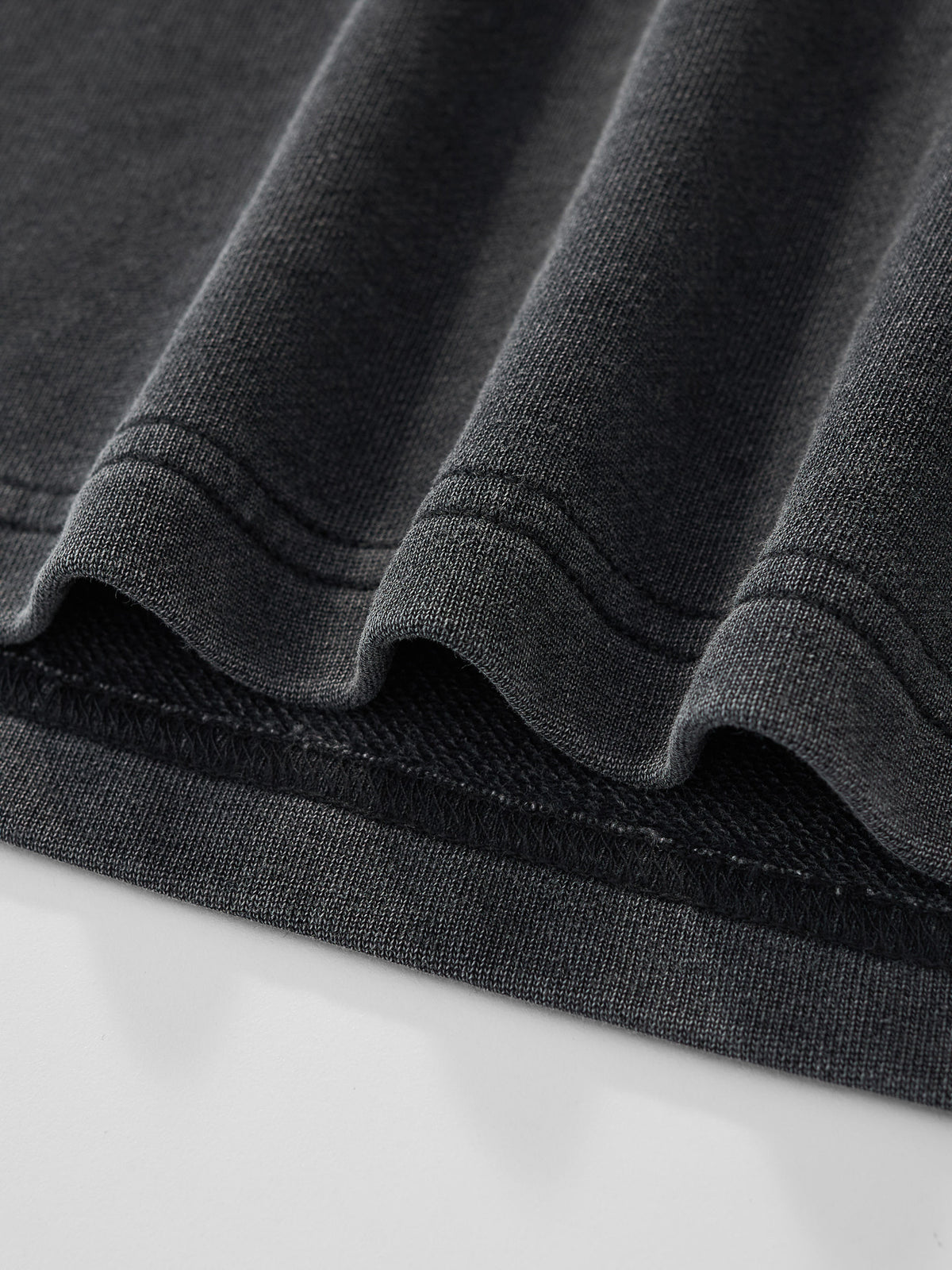 CUT OFF LAYERED TEE - VINTAGE BLACK