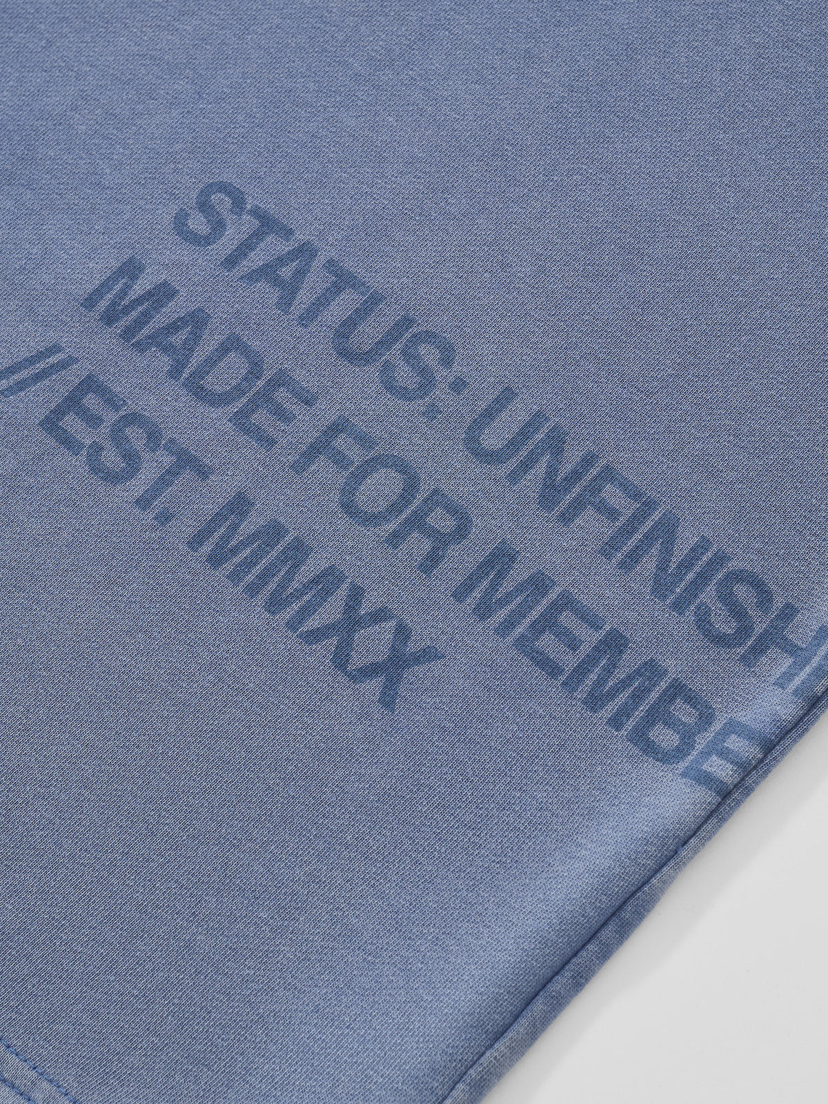CUT OFF LAYERED TEE - VINTAGE PALE BLUE