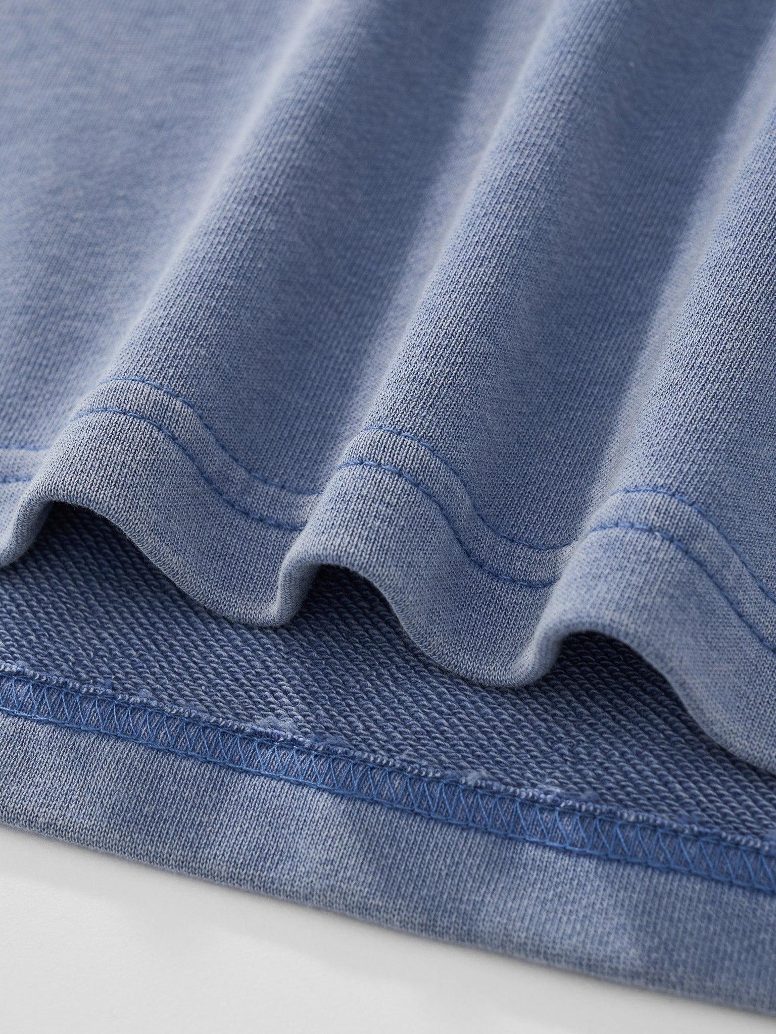 CUT OFF LAYERED TEE - VINTAGE PALE BLUE