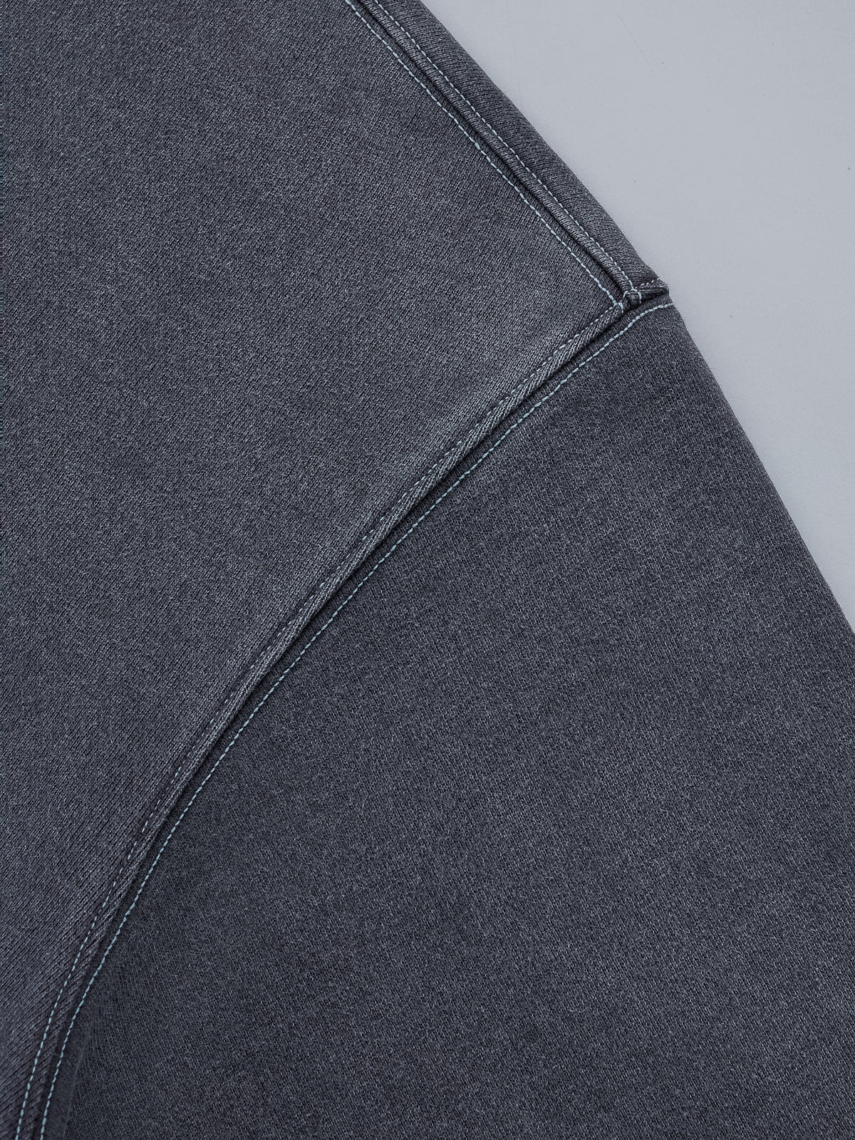 CONTRAST STITCH ZIP UP - VINTAGE GREY