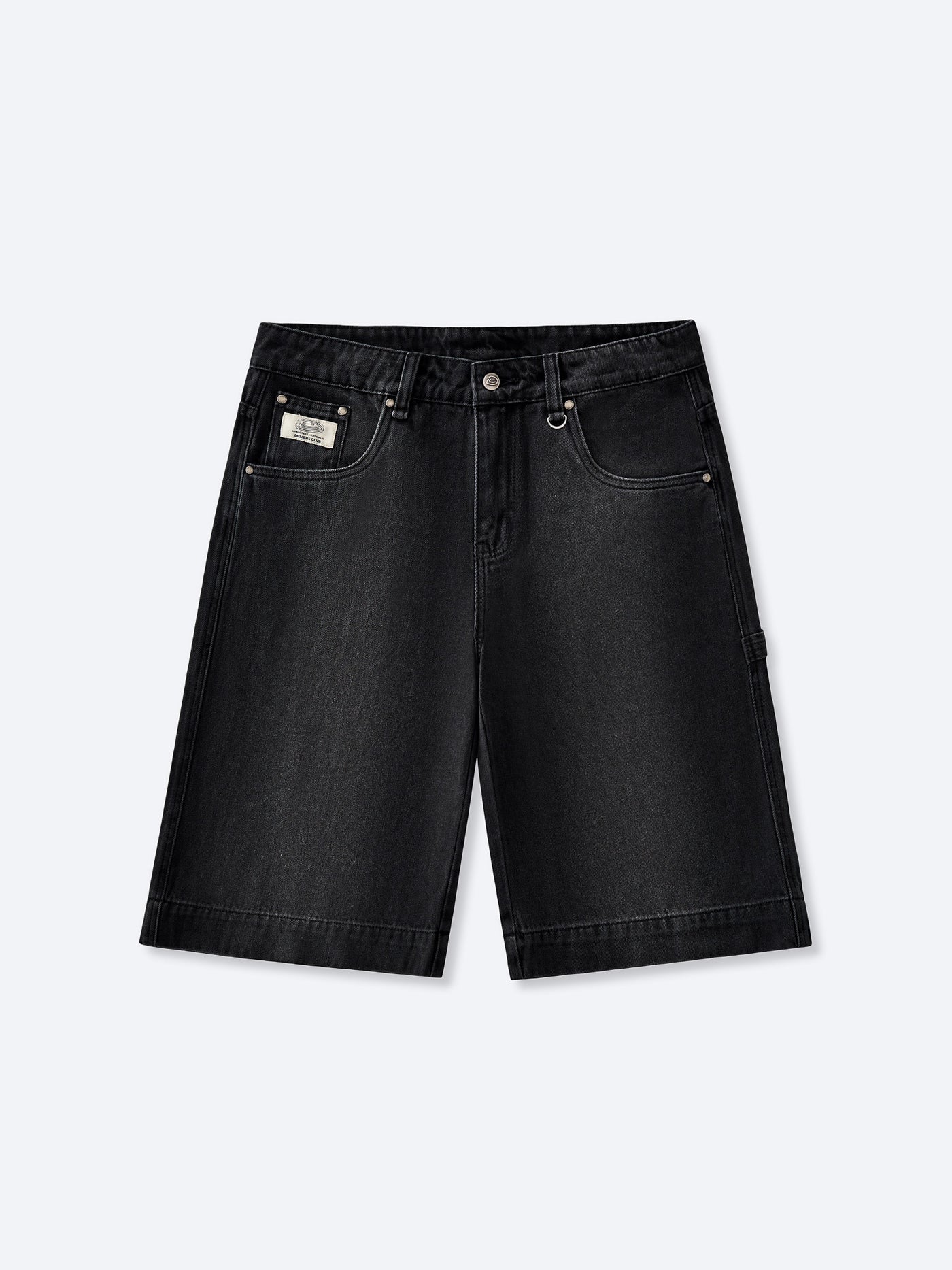 SMILEY STITCH JORTS - WASHED BLACK – DRMERS CLUB