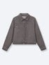 FALLING POCKETS DENIM JACKET - UMBER BROWN