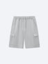 CARGO SWEAT SHORTS - DARK HEATHER GREY
