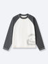 SMILEY WAFFLE BASEBALL LONG SLEEVE - MIDNIGHT CHARCOAL