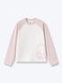SMILEY WAFFLE BASEBALL LONG SLEEVE - COTTON CANDY PINK