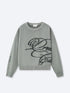CURSIVE TEXT KNIT - MUTED SAGE