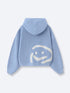 SMILEY KNITTED ZIP - POWDER BLUE