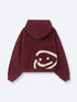 SMILEY KNITTED ZIP - FADED MAROON