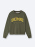 MIRRORED DRMERS CREWNECK - OLIVE GREEN