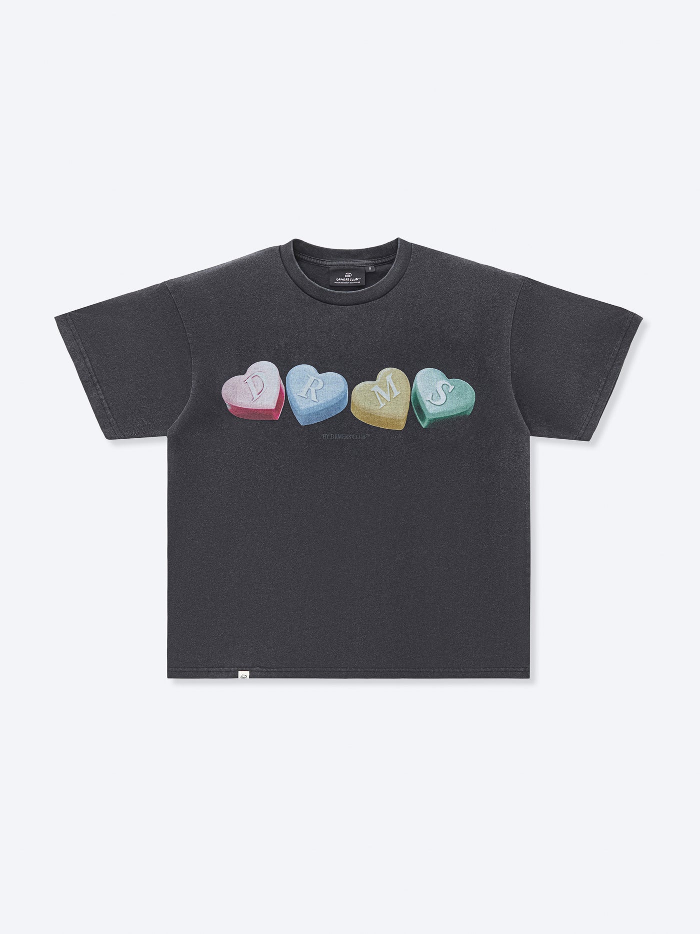 CANDY HEARTS TEE - BLACK – DRMERS CLUB