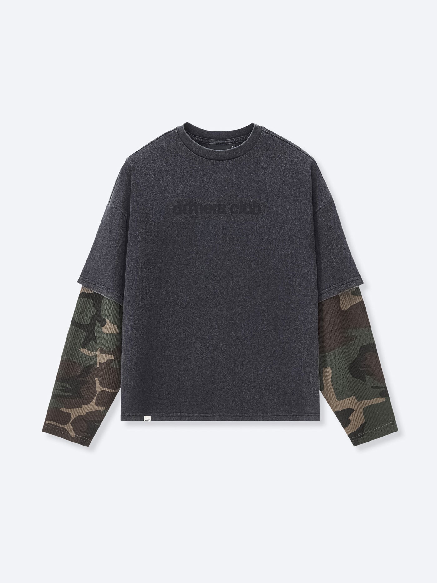CAMO LAYERED TEE - VINTAGE BLACK – DRMERS CLUB