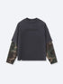 CAMO LAYERED TEE - VINTAGE BLACK