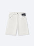 PLAID POCKET JORTS - OFF-WHITE