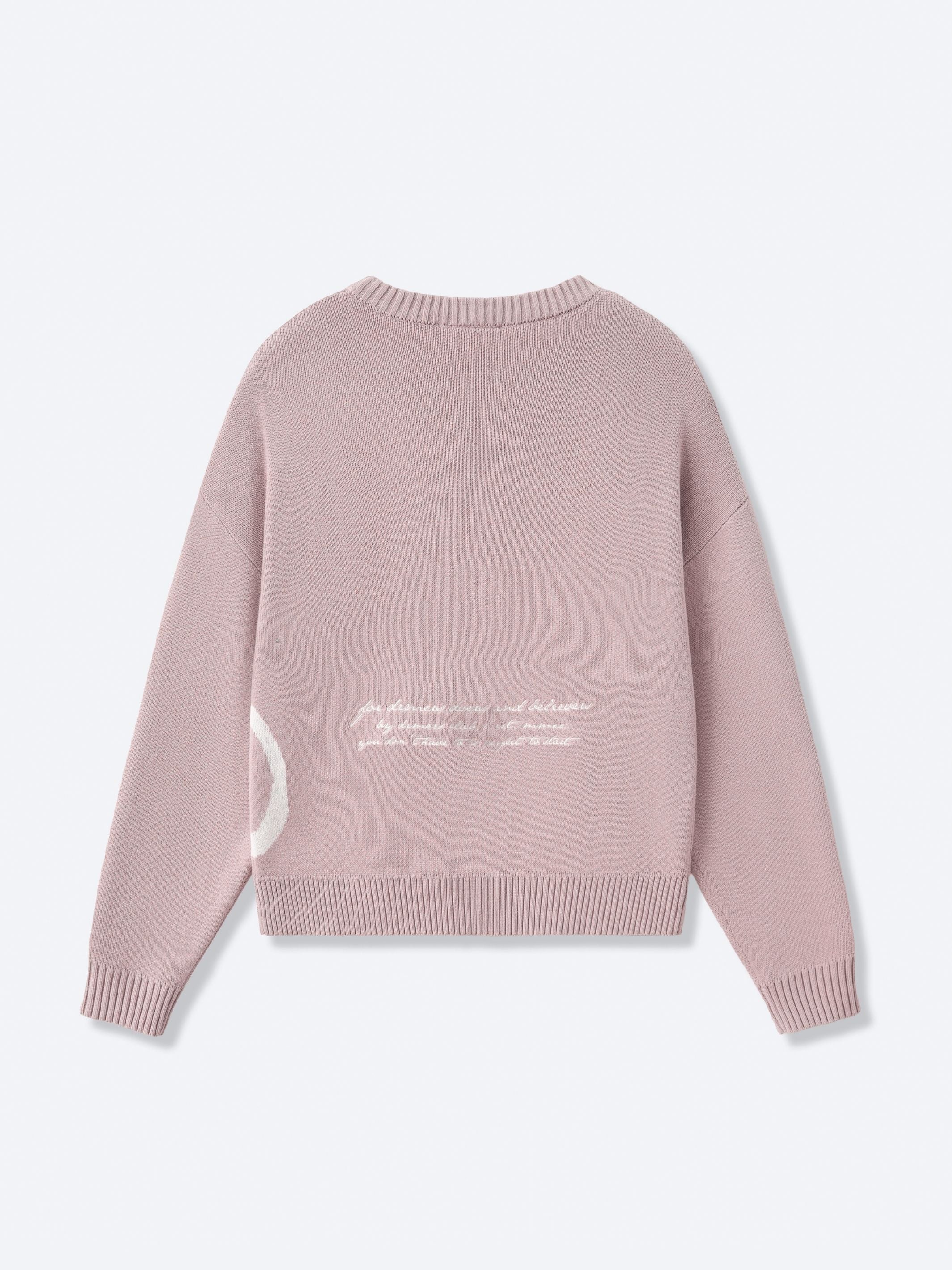 SMILEY LOGO KNIT - DUSTY PINK