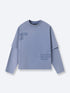 CUT OFF LAYERED TEE - VINTAGE PALE BLUE