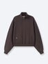 SIGNATURE BASIC QUARTER ZIP - COFFEE BROWN
