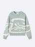 TRIPLE SMILEY KNIT - MUTED BLUE