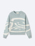 TRIPLE SMILEY KNIT - MUTED BLUE