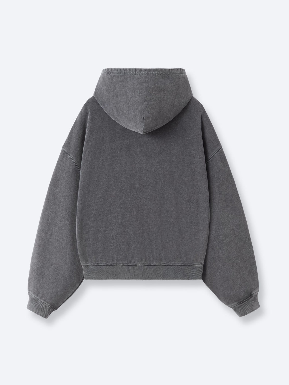 CONTRAST STITCH ZIP UP - VINTAGE GREY