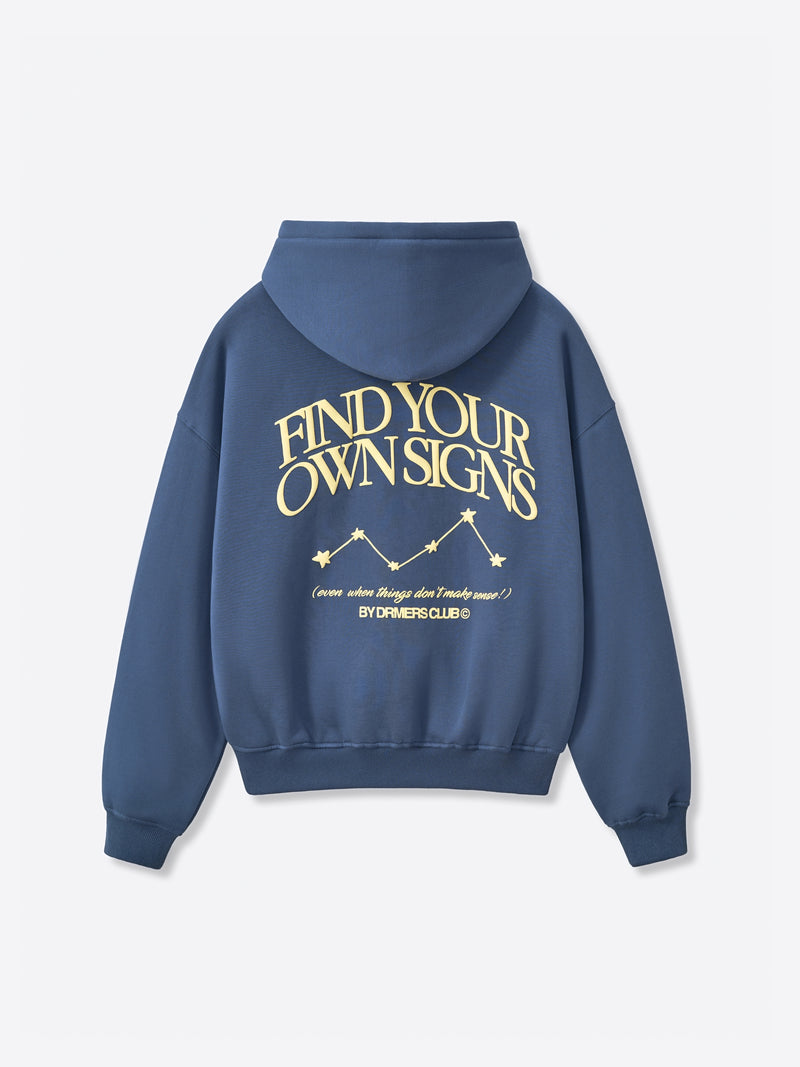 FIND YOUR OWN SIGNS HOODIE - COSMIC NAVY