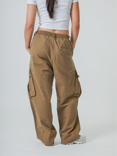 BAGGY CARGO PANTS - SAND