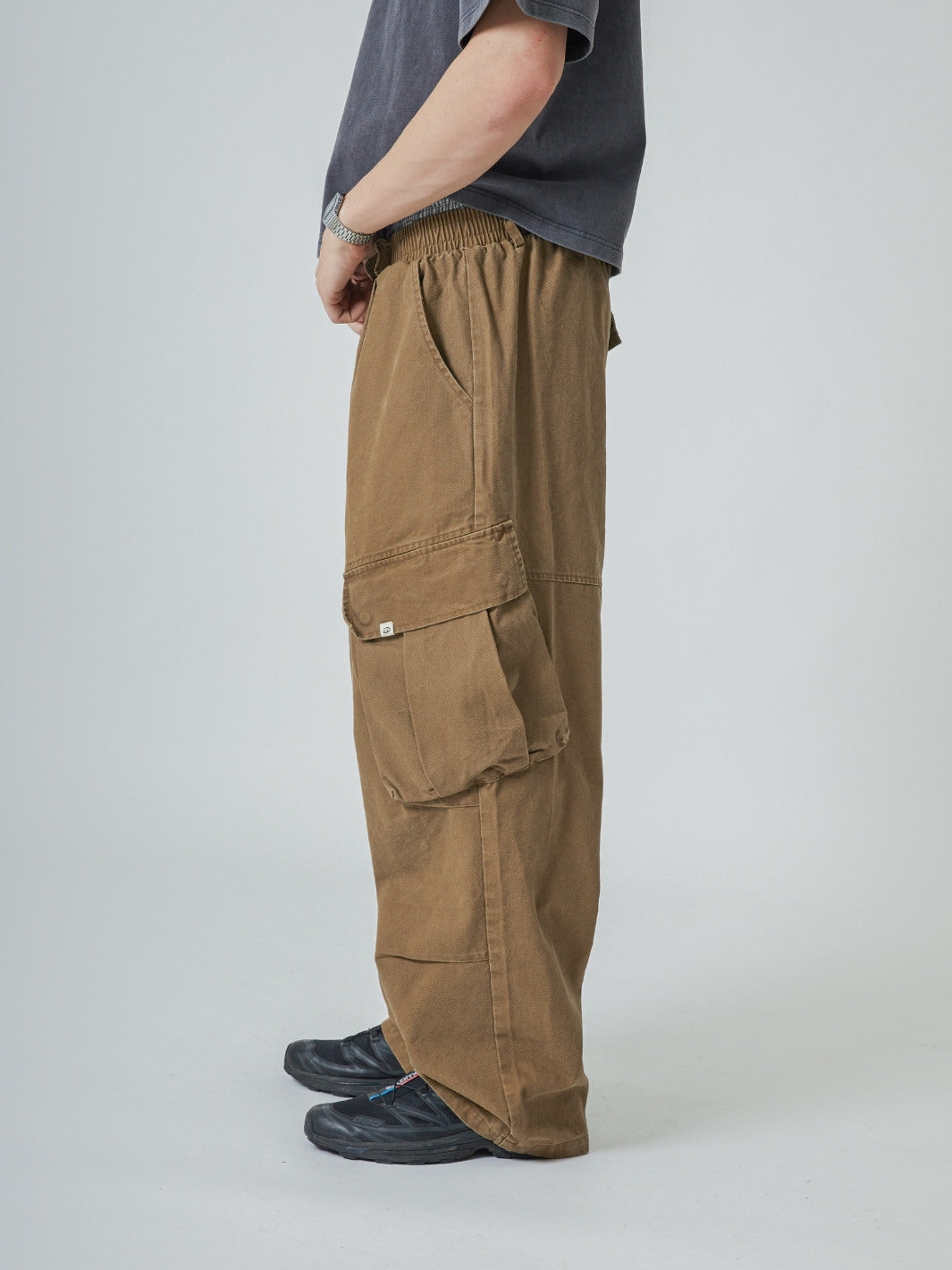 BAGGY CARGO PANTS - SAND