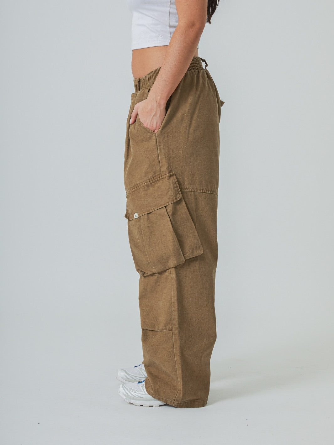 BAGGY CARGO PANTS - SAND