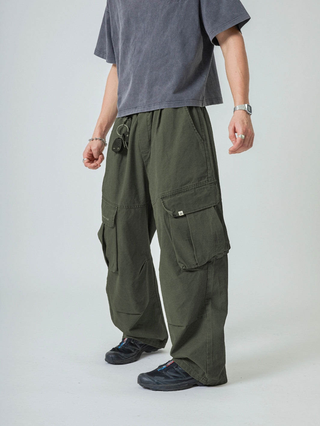 BAGGY CARGO PANTS ARMY GREEN – DRMERS CLUB