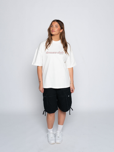 TEXT LOGO TEE - WHITE