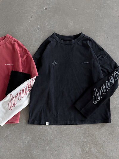 POLARIS LAYERED TEE - BLACK