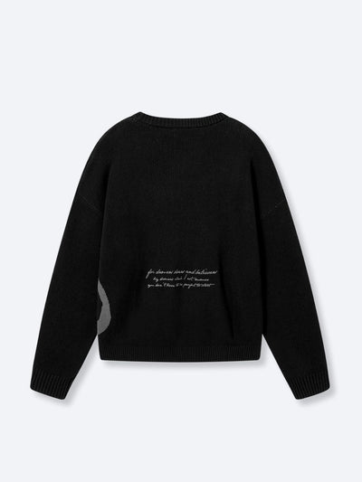 SMILEY LOGO KNIT - BLACK