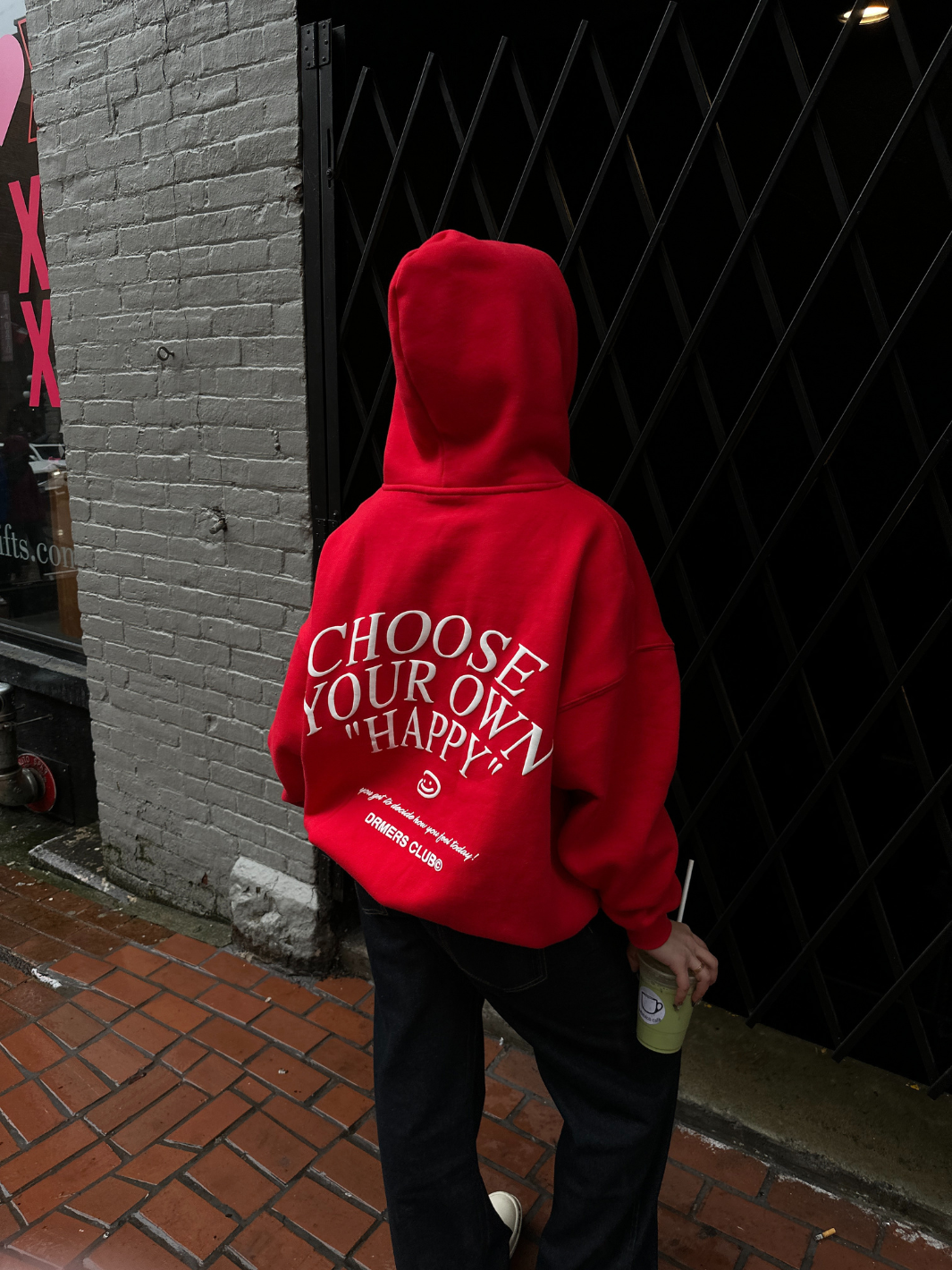 PERSPECTIVE HOODIE RED - Main Image